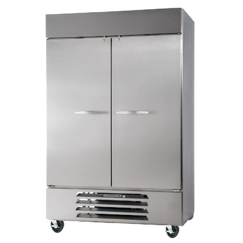Beverage-Air HBRF49-1 52" Horizon Series Two Section Solid Door Dual Temperature Reach-In Refrigerator/Freezer 49 cu.ft. Capacity Stainless Steel Exterior and Interior with Bottom