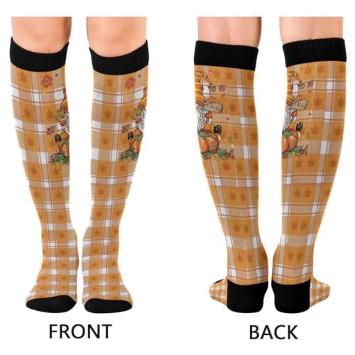 Image of Wusikd Blue Yellow Monster Trucks Compression Socks for Women and Men Circulation Long Socks for Athletic Running 1