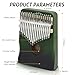 17 Key Kalimba Thumb Piano - Personalized with Your Name, Engravable Finger Piano, Perfect Musical Gift for Birthdays & Holidays-Butterfly Love Flower-D-1