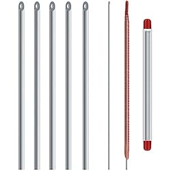 Cebo Coreano Rojo Folewr 5 unids/set metal hueco gas aguja acero inoxidable rápido cebo superior penetrar lombriz tierra pesca engranajes herramientas