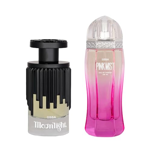Image of Ossa Moonlight Eau De Parfum 100ml Unisex Perfume With Fresh Notes And Pink Mist Eau de Parfum 100ml Perfume For Women With Floral Notes | Long lasting EDP (Pack of 2) - Best Gift for For Loved One