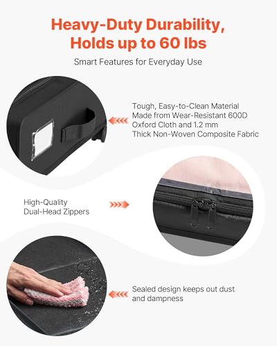 Image of VEVOR Under Bed Storage with Wheels, 30.3 x 18.5 x 6.8 inch, Underbed Containers with Clear Lid, Underbed Shoe Organizer, Rolling Under the Bed Storage Bins for Clothes Shoes Blankets Bedroom, 2 Pack