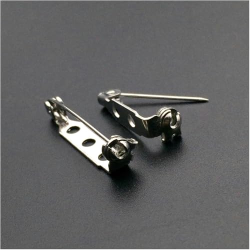 Broches de base argentées pour bijoux DIY support épingle 21mm