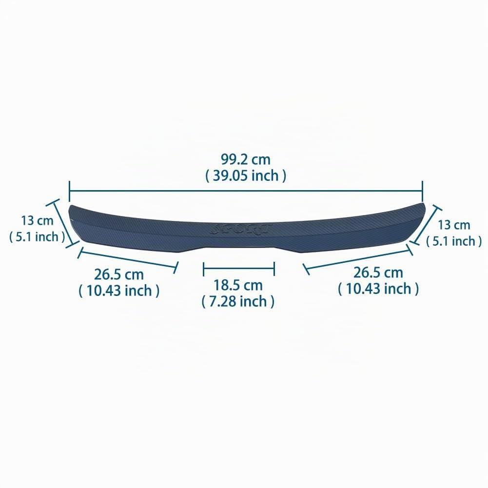 Aileron ArrièRe de Voiture Spoilers pour BMW 1 Series F40 2019+, Voiture ABS Coffre ArrièRe Toit Becquet, Pare-Brise Aile Becquet Lèvre Modification Accessoires,C/Carbon Fiber