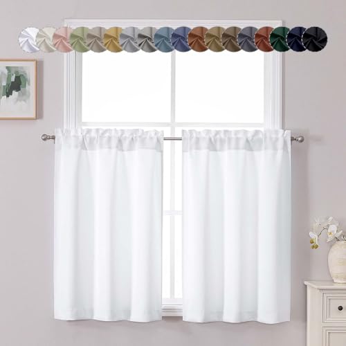 Chyhomenyc Light Filtering White Curtains