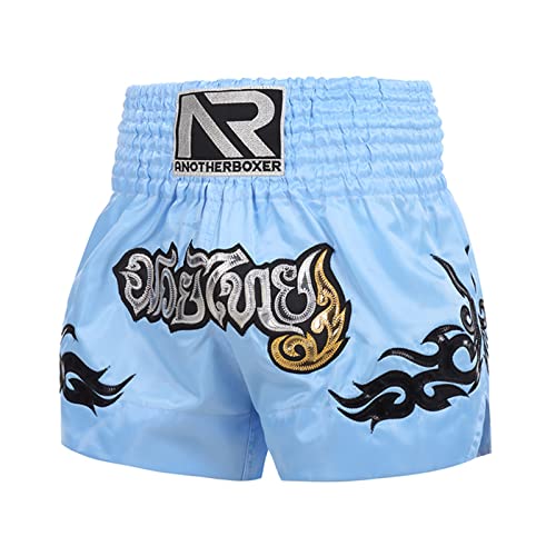 Foto von Muay Thai-Box-Shorts, Sportbekleidung, Training, Wettkampf, atmungsaktiv, Muay Thai-Seil-Design, Kampfsport, Kickbox-Shorts, Kleidung, Schwarz, Größe S