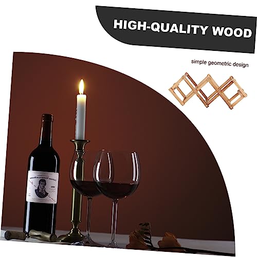 Soporte moderno para botellas de vino diseño geométrico plegable miniatura 4