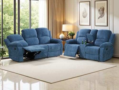 Dekmxas Living Room Sofa Set Recliner Sofa Set Microfiber