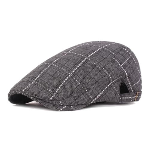 Image of Quanhaigou Men's Cotton Flat Ivy Gatsby Newsboy Driving Hat Adjustable Irish Cabbie Ivy Driving Hunting Cap
