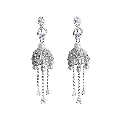 Boucle d’oreille à pampilles anti irritation en or véritable