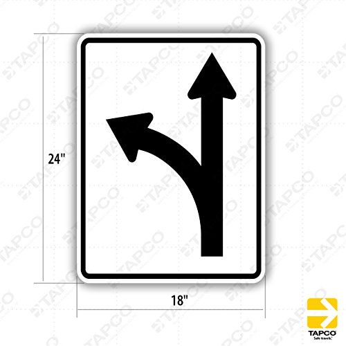 Tapco R3-6L Engineer Grade Prismatic Rectangular Lane Control Sign ...