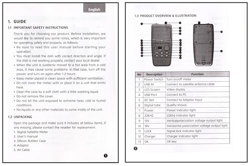 Image of Digital Satellite Finder with Inbuilt Battery SM999 Black