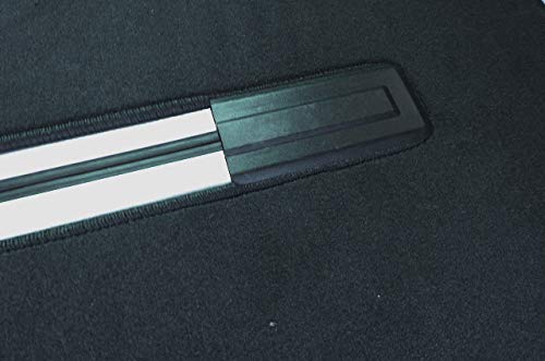 Tappeto Zerbino Velour nero grigio beige compatibile per VW T5 T6 T6.1 Multivan e California (nero, T6 Multivan corto, 2 ante scorrevoli)