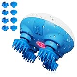 ヘッドスパ 電動頭皮ブラシ IP67防塵防水 180g超軽量 【皮膚ケア研究に基づく設計】 コードレス スカルプケア 全身対応 4種交換アタッチメント＆専用ケース お風呂＆自宅ケア ギフト プレゼント