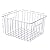 Freezer Basket Organizer, Refrigerator Metal Wire Storage Divider, Household Container Bins with Handles for Kitchen, Pantry, Cabinet, Closets - Pearl White (6, 11in x 10in x 5.5in)