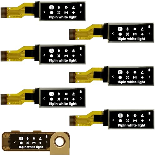 6PCS OLED LCD Display Module, 0.91" 4 Wire SPI Serial OLED Screen Driver,128x32 3.3V ~ 4.2V for Ledger Nano S