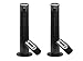 Lot de 2 ventilateurs tour fins avec télécommande et minuteur de 12 heures, 3 niveaux d'oscillation, noir 76 cm de haut, ventilateur colonne 40 W