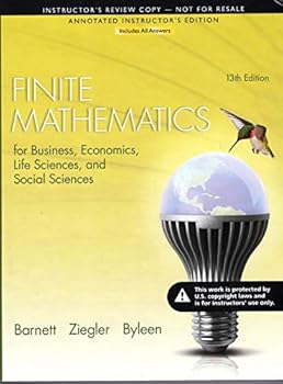 Hardcover Finite Mathematics-Insructor's Review Copy - Annotated Instructor's Edition Book