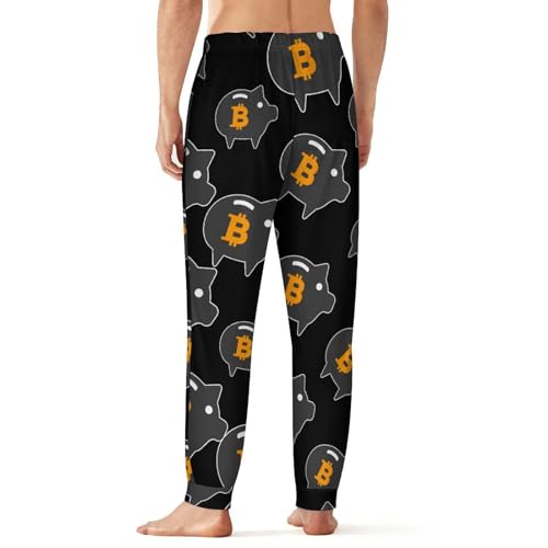 Piggy Bitcoin Men's Pajama Pants Soft Lounge Bottoms With Pocket Sleep Pants Loungewear3