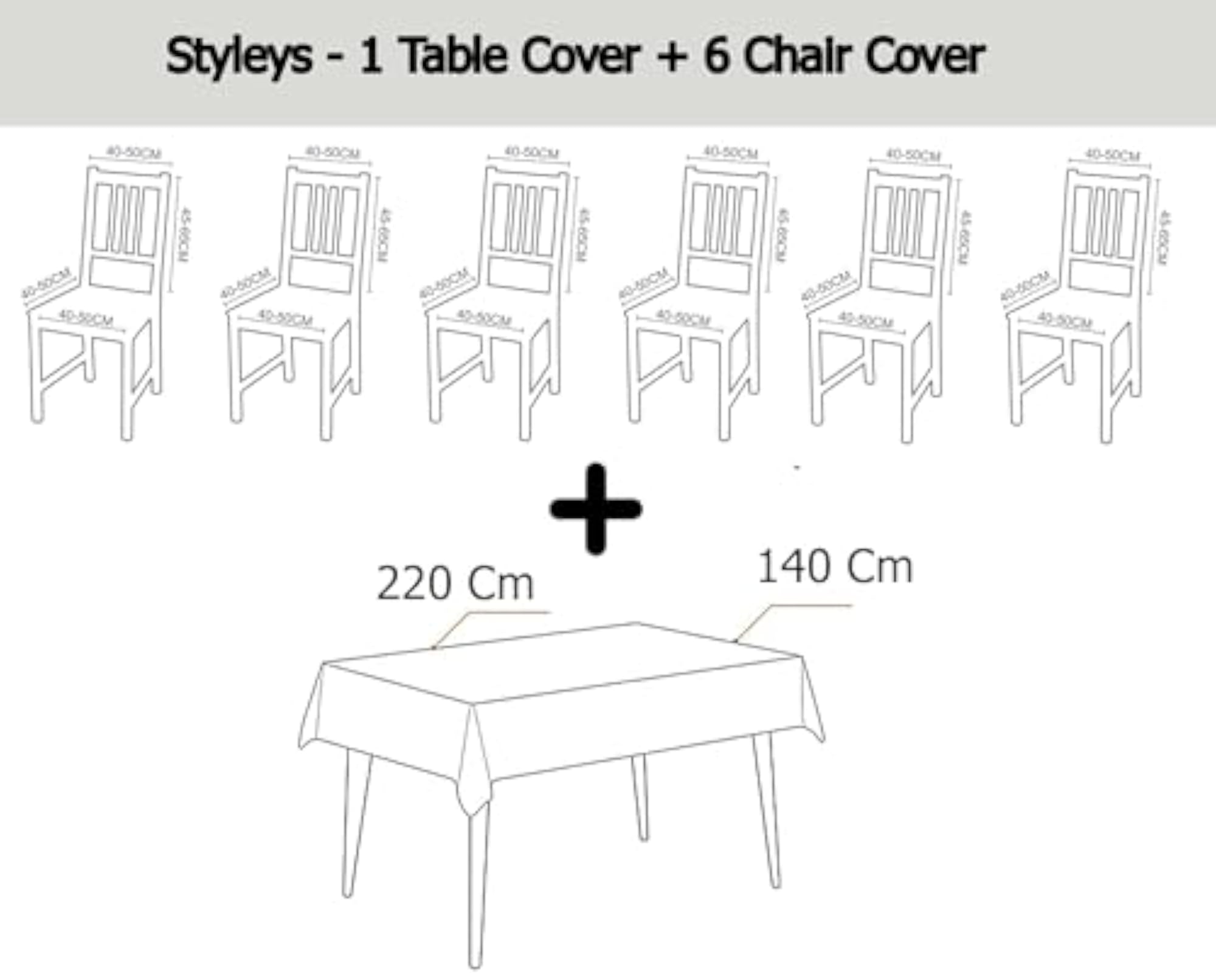 Dining Table Cover with Chair Covers Combo