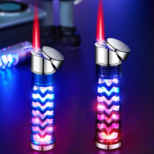Encendedores de Mecha Butano Azul Negro x2 Resistente al Viento miniatura 1