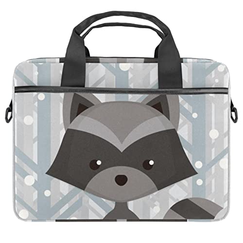Sac ordinateur portable 13.3 pouces antichoc léger motif raton laveur forêt
