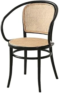 Silla de oficina de mimbre natural de ratán para relajación, diseño clásico, cómodo y duradero, uso en interiores y exteriores (color: 02)