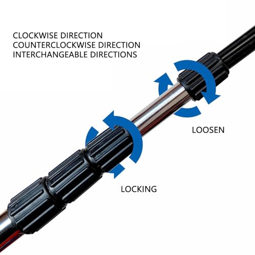 Varilla extensible de acero inoxidable con poste telescópico de nivel 8