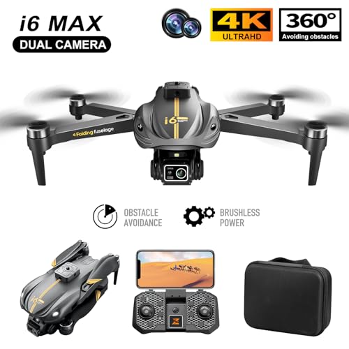 Image of Mini Drone with Camera-4K,Foldable Drone with Obstacle Avoidance,Brushless Motor,APP-control Night Vision,Stable Hover,One Key Take Off /Land,Optical Flow Positioning,2 Batteries,Drone for Adults Kids