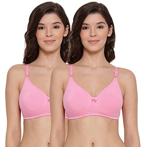 Image of Lyra Women's Moulded Encircled Bra(513) Pack of 2 White & Black,30B