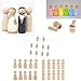 Elegantday Natural Wooden Peg Doll Bodies Unfinished Plain Blank Decorative (Nesting Set,10pcs)