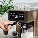 KARACA MyCaffe Barista S10 Espresso, Latte & Cappuccino Coffee Machine with Integrated Milk Tank, 1,8L, 1350W, Touch Control Panel, 15 Bar Pump Pressure, Hot Milk Function, Walnut Brown