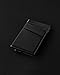 VULKIT Card Holder with Money Pocket Pop Up Wallet RFID Blocking Slim Metal Bank Card Case Holds 5 Cards and Notes (Black)