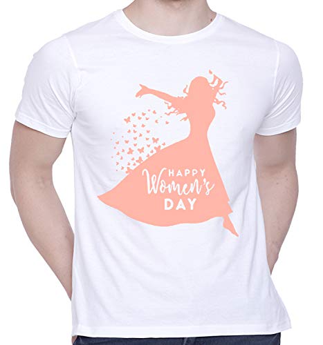 Image of CreativiT Graphic Printed T-Shirt for Unisex International Women's Day Tshirt | Casual Half Sleeve Round Neck T-Shirt | 100% Cotton | D00271-48