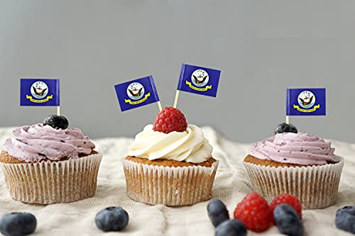 Jbcd Us Navy Toothpick Flag Mini Small Military Cupcake Topper Flags (200 Pcs) #TOP2
