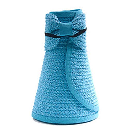 EVANEM Pamelas De Boda Sombrero con Visera De Verano Plegable para El Sol, Sombreros De Playa De ala Ancha Y Ancha, Sombrero De Paja para Mujer, Gorra De Protección para Mujer,9