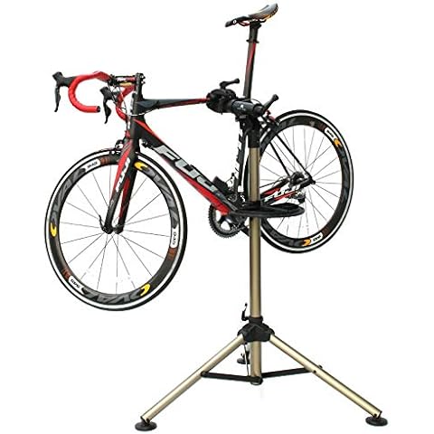 BikeHand Tripod Bike Repair Stand - Home Portable Bicycle Mechanics Workstand - Great for Mountain Bikes and Road Bikes Maintenance Cover