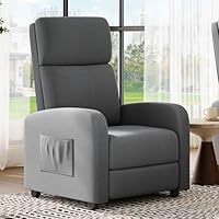 GarveeHome Relaxsessel Fernsehsessel Ruhesessel Liegesessel mit Liege-Funktion Polstersessel Leinen verstellbar Einzelliegesessel Wohnzimmer Schlafzimmer Heimkino (Grau2)