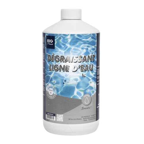 EDG - Nettoyant Ligne d'eau Piscine Et Spa - Action Dégraissante - Bouteille 1 Litre - Gamme EDG by AQUALUX International