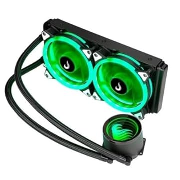 Water Cooler Rise Mode Gamer Black, RGB, 240mm. Compatível com AMD/Intel. Ventiladores de 120mm, iluminação RGB vibrante. Desempenho silencioso e eficiente para setups gamers.