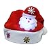 Produktbild JOYKK 1 Piece Christmas Hat Weihnachtsmann Rentier Schneemann Licht Cap Geschenk Party Erwachsene Kinder - 4# Weihnachtsmann (Licht) / B # Erwachsene