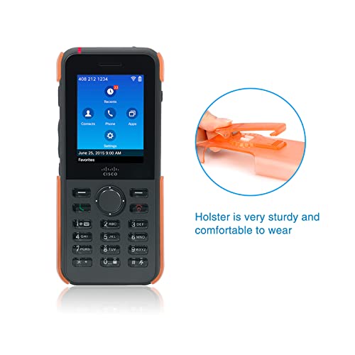 Generturbo Cisco Phone Holster Case For Cisco 8821 With 360° Rotating Belt Clip, Cisco Portable Phone Clip For Cisco 8821 Ex Wireless Voip Phones (Orange) #TOP3