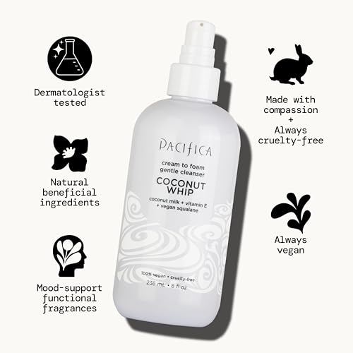 Pacifica Coconut Whip Face Wash - Hydrating Cleanser for Sensitive Skin
