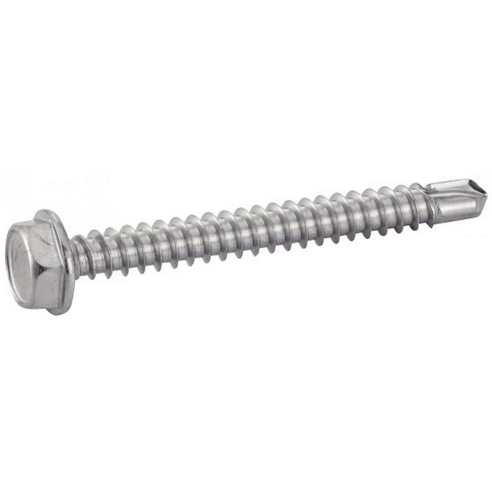 500 tornillos de perforación con cabeza hexagonal y pretina forma K DIN 7504 A4 K 6,3 x 45 tornillos hexagonales