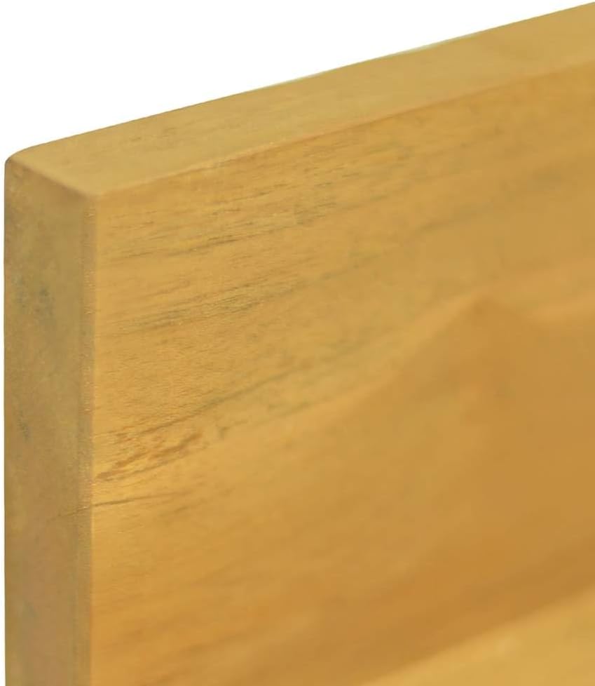 Wall Shelves 2 pcs, 35.4"x3.9"x3.9" Solid Teak Wood, Floating Ledge Design for Bathroom, Living Room, Bedroom Decor