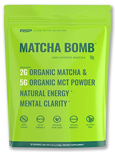 RSP Matcha Bomb (150g) - Organic Matcha Green Tea Powder with MCTs
