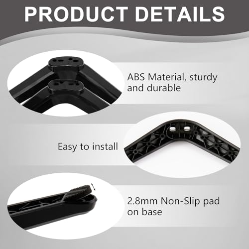TV Base Pedestal Feet TVs Legs Universal Stand Legs for TCL Roku 32 40 49 50 55 Inch Most Smart Television Table Desk Pedestal Replacement Tabletop Brackets Mount with Screws Mounting - Image 3