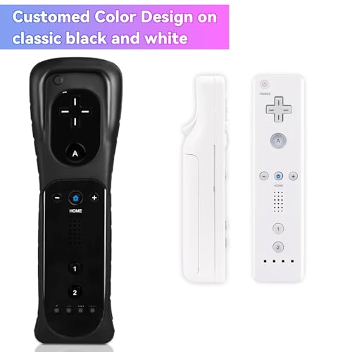 Image of TechKen 2 Pack Wii Remote Controller with Silicone Case and Wrist Strap for Wii U