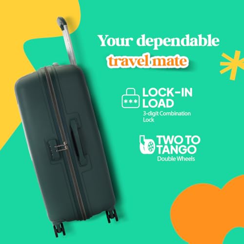 Image of American Tourister Ivy 2.0 | Large Size Check-in Trolley Bag (79 cm) | 360 8 Wheel Travel Luggage | Hard Case Polypropylene (PP) Suitcase | Combination Lock | Dark Forest
