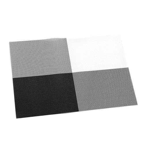 Delaman Manteles individuales multiusos de estilo nórdico, impermeables, reutilizables, resistentes al calor, de PVC, para fiestas en casa, color negro